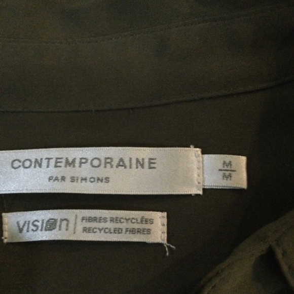 Womens green v-neck top - Picture 4 of 4